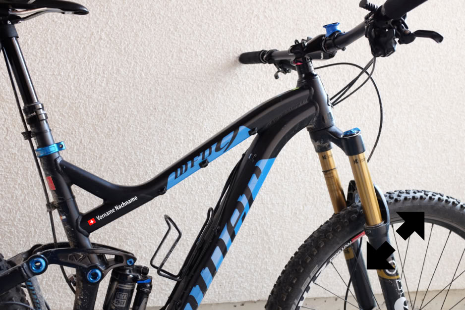 Mountain Bike Kleber Vorname Name geschnitten, Application